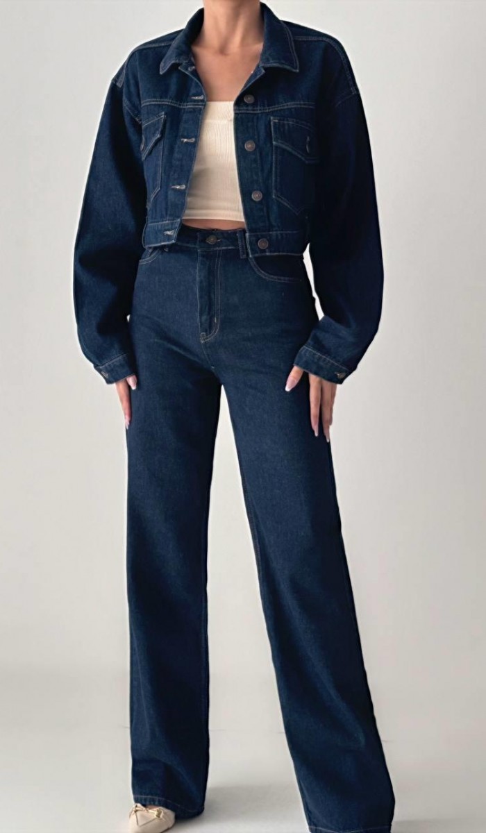 Geniş Paça Wide leg Rinse Jean Pantolon