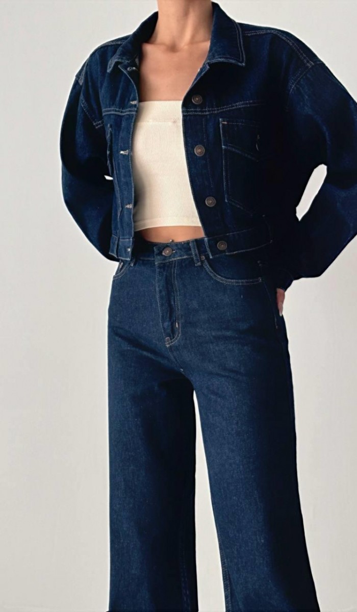 Geniş Paça Wide leg Rinse Jean Pantolon