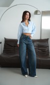 Yüksek Bel Ters Kemer Detaylı Od Brown Jean Pantolon