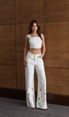 BTKM  34/40  EKRU  Nakışlı Pantolon