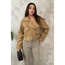 Camel Kuşgözlü Kaşe Kaban L