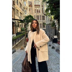 Camel Tüylü Yumoş Kaban L