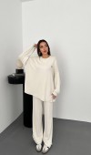 Mint Klasik Fitilli Kazak Ve Pantolon Takım L