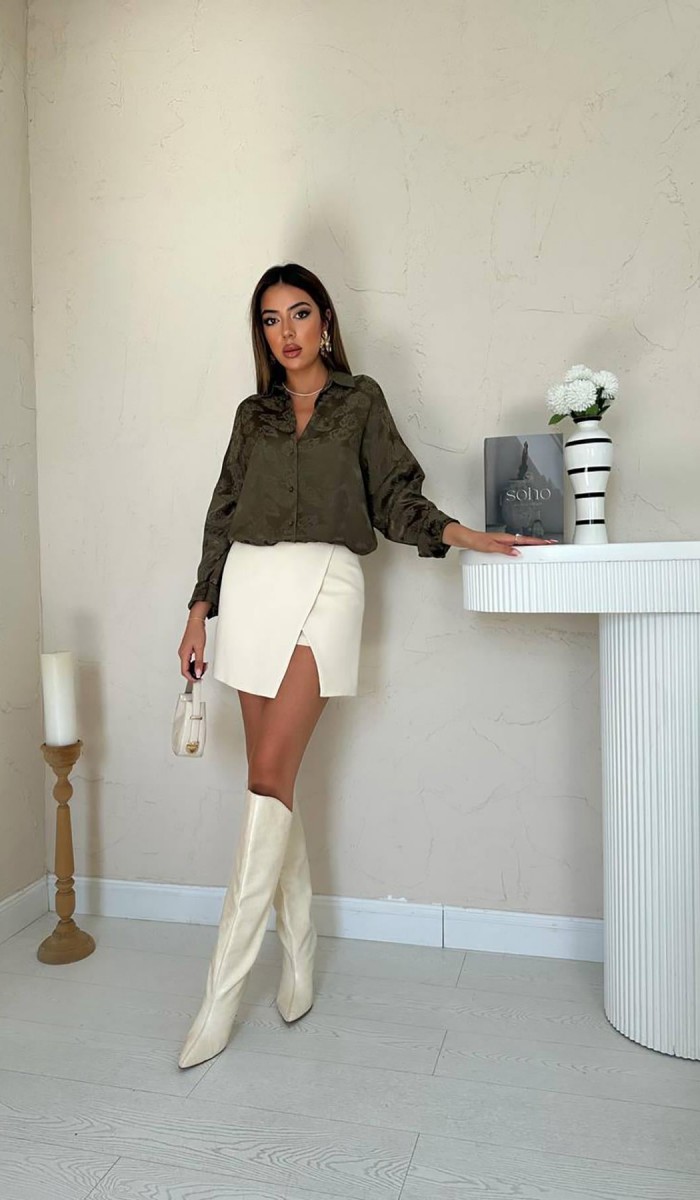 Haki Jakarlı Gömlek STD Haki Jakarlı Gömlek STD