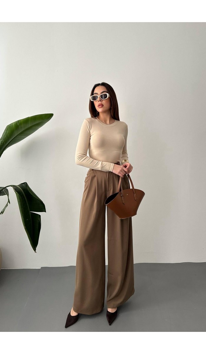 Mocca Pileli Comfort Pantolon L