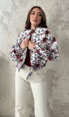Beyaz Bomber Ceket L