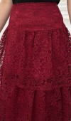 Bordo Dantelli Kat Kat Etek L
