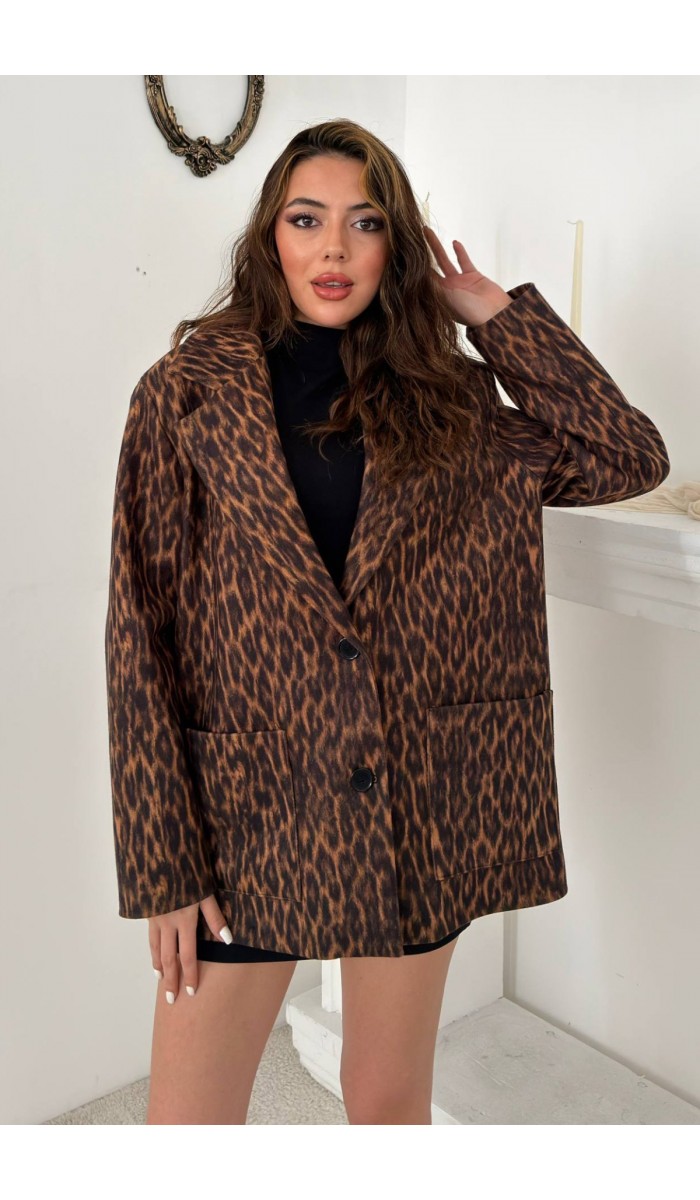 Leopar Leopar Ceket L