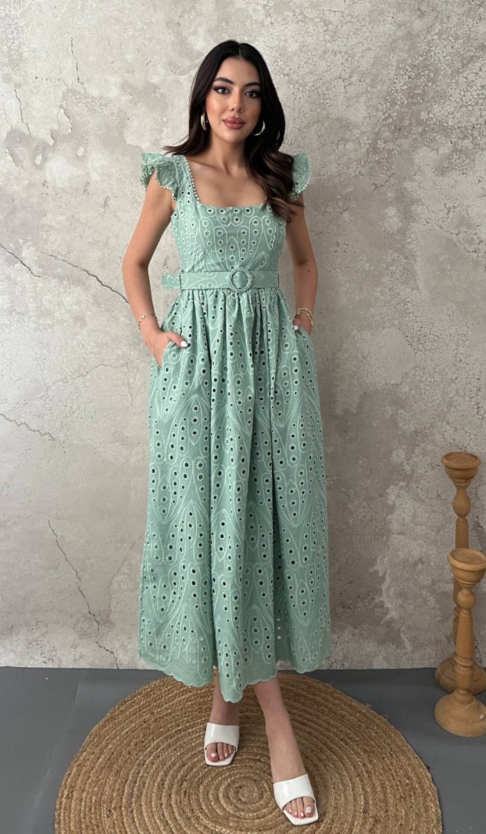 Mint Dantelli Brode Elbise L
