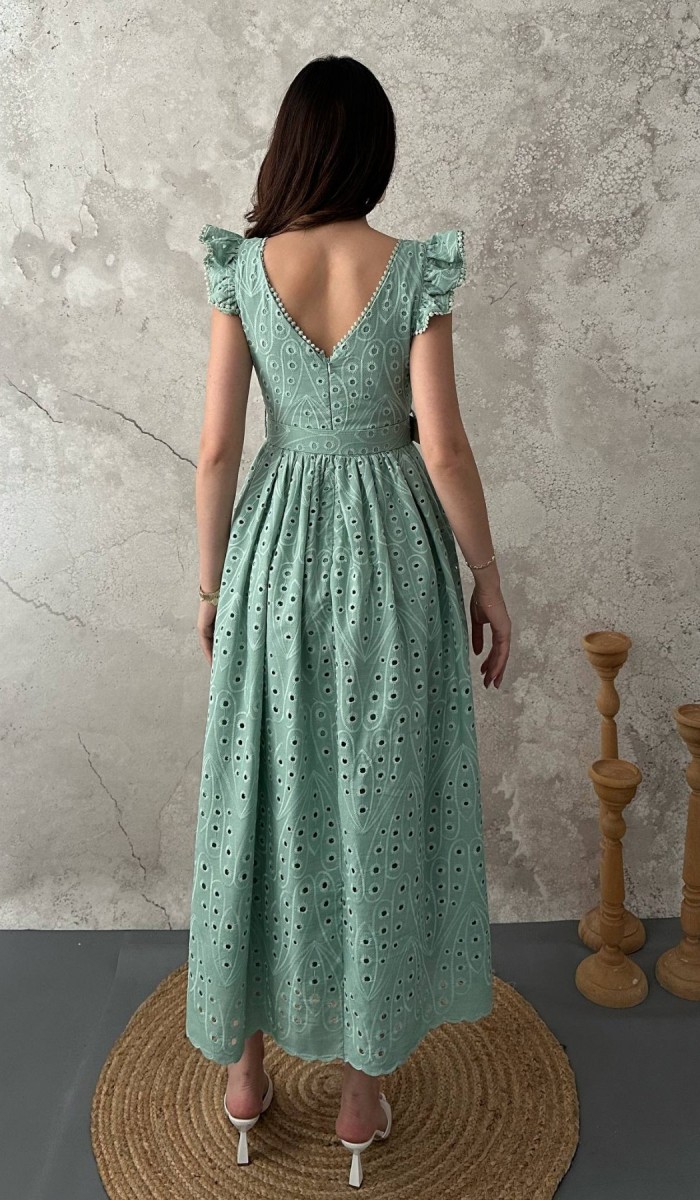 Mint Dantelli Brode Elbise L