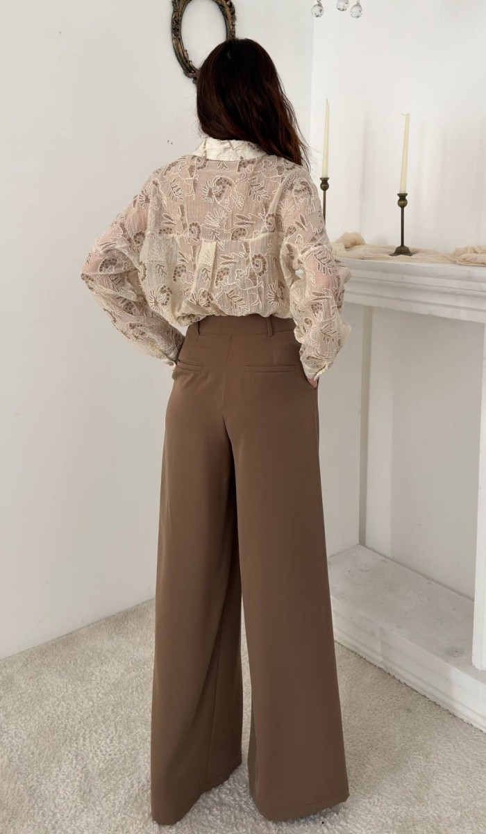 Mocca Pileli Comfort Pantolon L