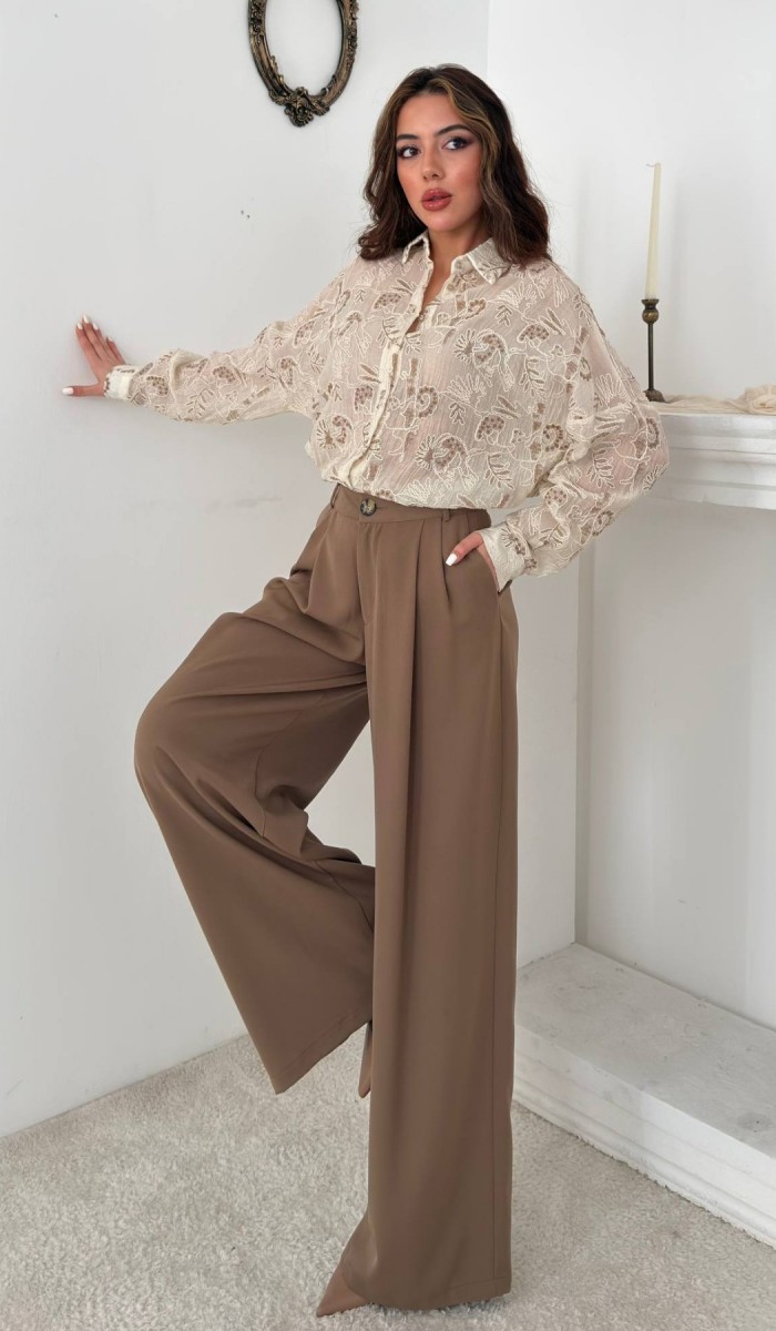 Mocca Pileli Comfort Pantolon L