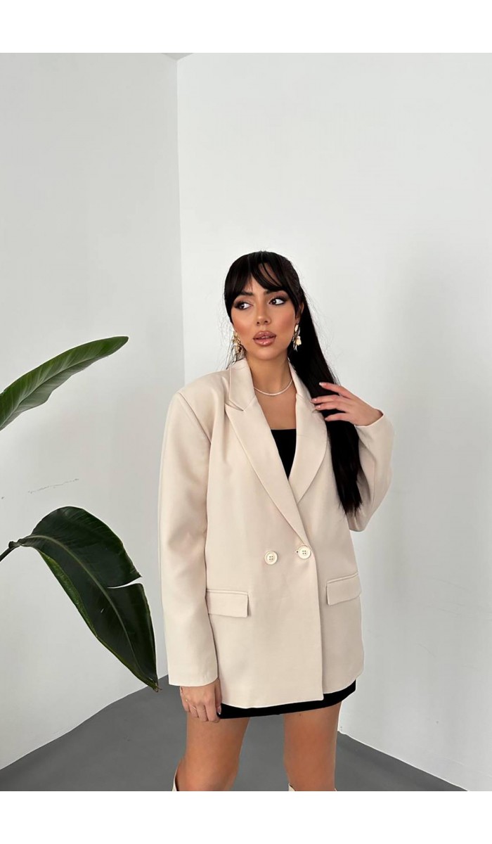 Bej Blazer Ceket L