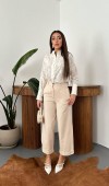 Bej Gabardin Pantolon L