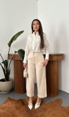 Bej Gabardin Pantolon L