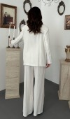 Beyaz Oversize Müslin Takım L
