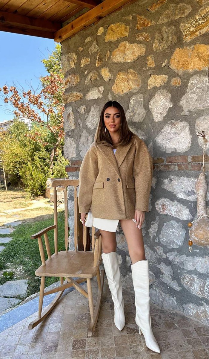 Camel İki Düğmeli Manto L
