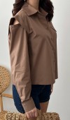 Camel Peto Cepli Poplin Gömlek L