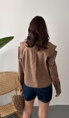 Camel Peto Cepli Poplin Gömlek L