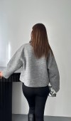Gri Cebi Kapaklı Kaşe Ceket L