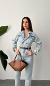 Kar Yıkama Blue Denim Tulum L