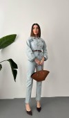 Kar Yıkama Blue Denim Tulum L