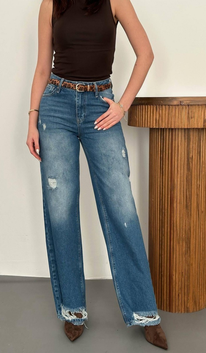 Lacivert Comfy Jeans Pantolon L