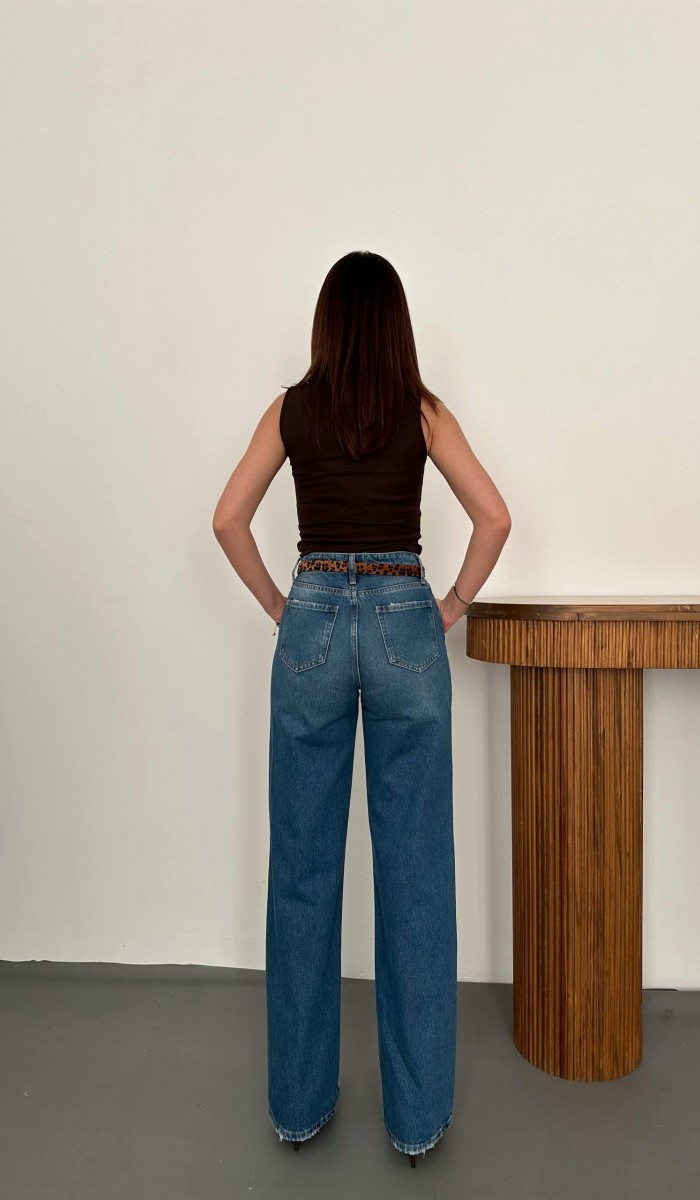 Lacivert Comfy Jeans Pantolon L