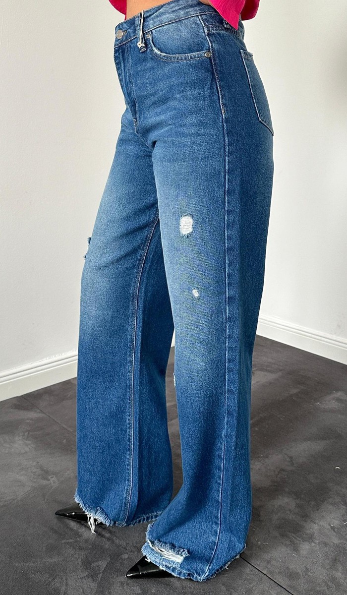 Mavi Palazzo Lazerli Jeans Pantolon L