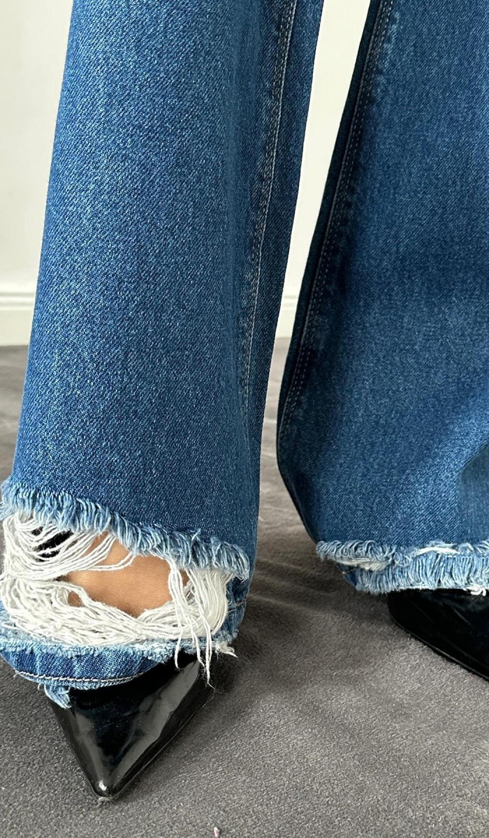 Mavi Palazzo Lazerli Jeans Pantolon L