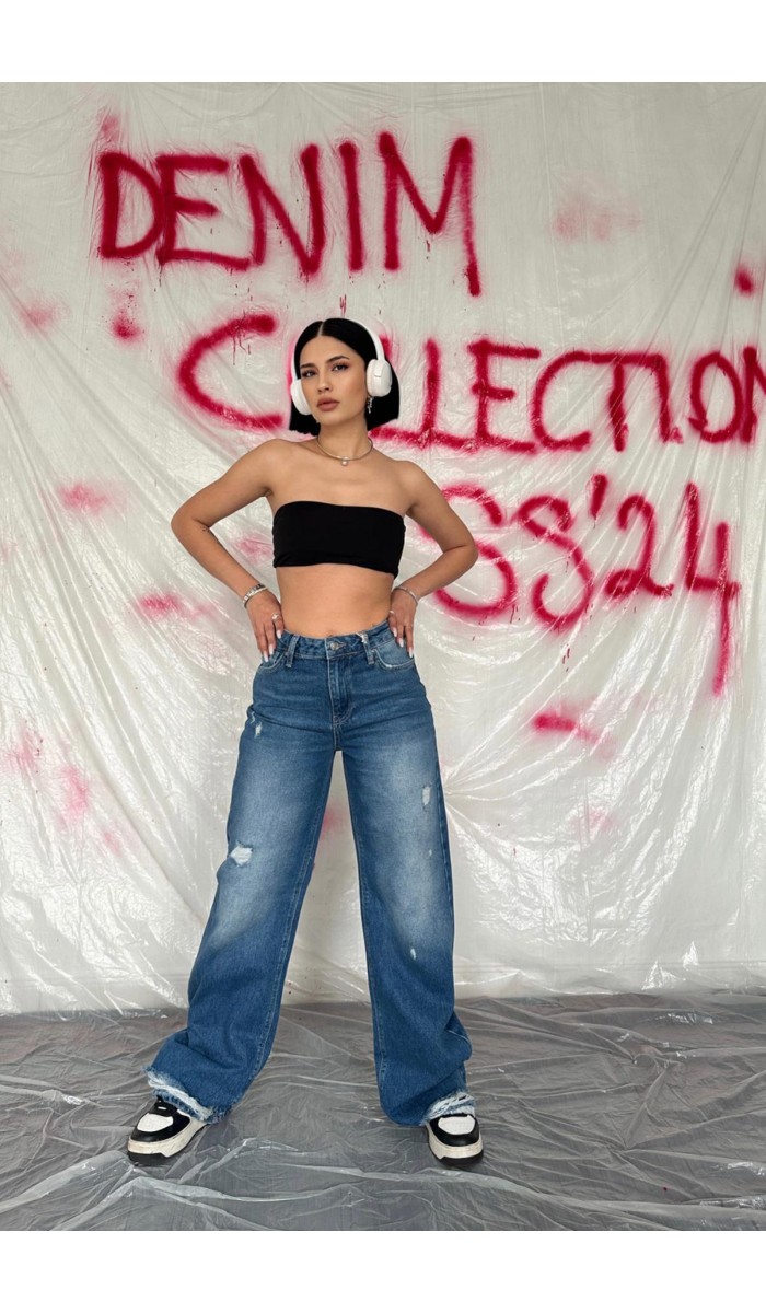 Mavi Palazzo Lazerli Jeans Pantolon L