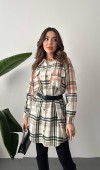Mint Oduncu Gömlek Elbise L