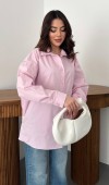 Pembe Arkası Lastikli Gömlek STD