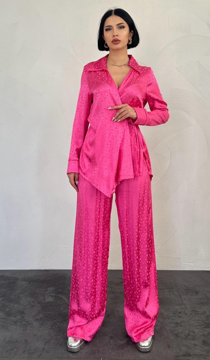 Pembe Jakarlı Biye Takım L