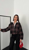 Siyah Ekoseli Ceket L