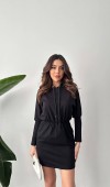 Siyah Sweatshirt Spor Elbise L