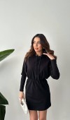 Siyah Sweatshirt Spor Elbise L