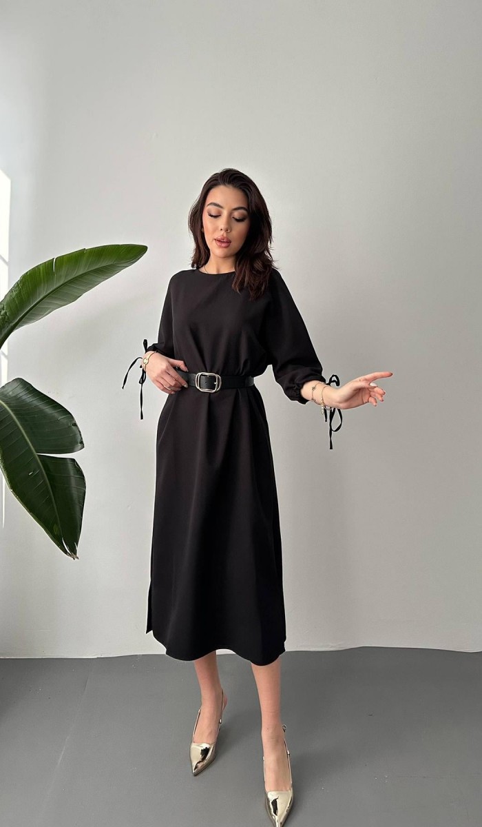 Siyah Topshop Yırtmaçlı Elbise L