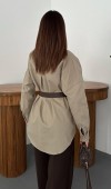 37674 - Vizon Gabardin Gömlek STANDART Vizon Gabardin Gömlek STANDART