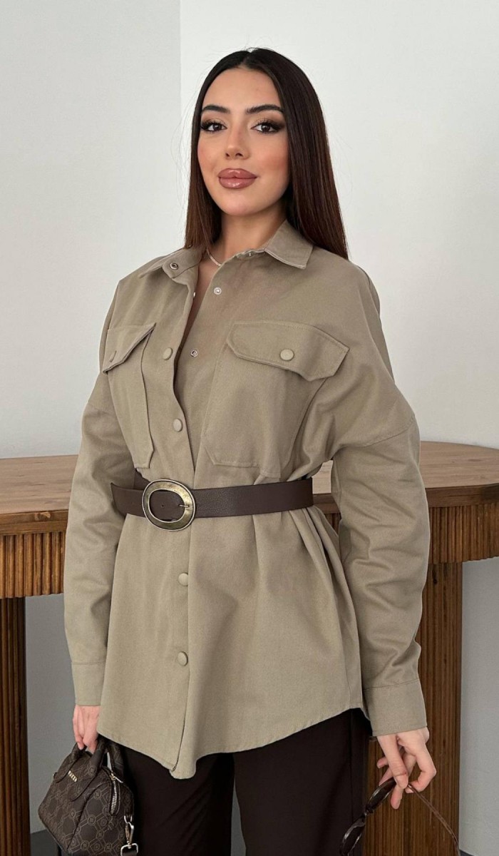 Vizon Gabardin Gömlek STANDART Vizon Gabardin Gömlek STANDART