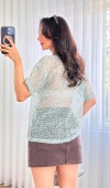 Pul Payet Geçişli Toptan Mint Bluz Mint Yeşili