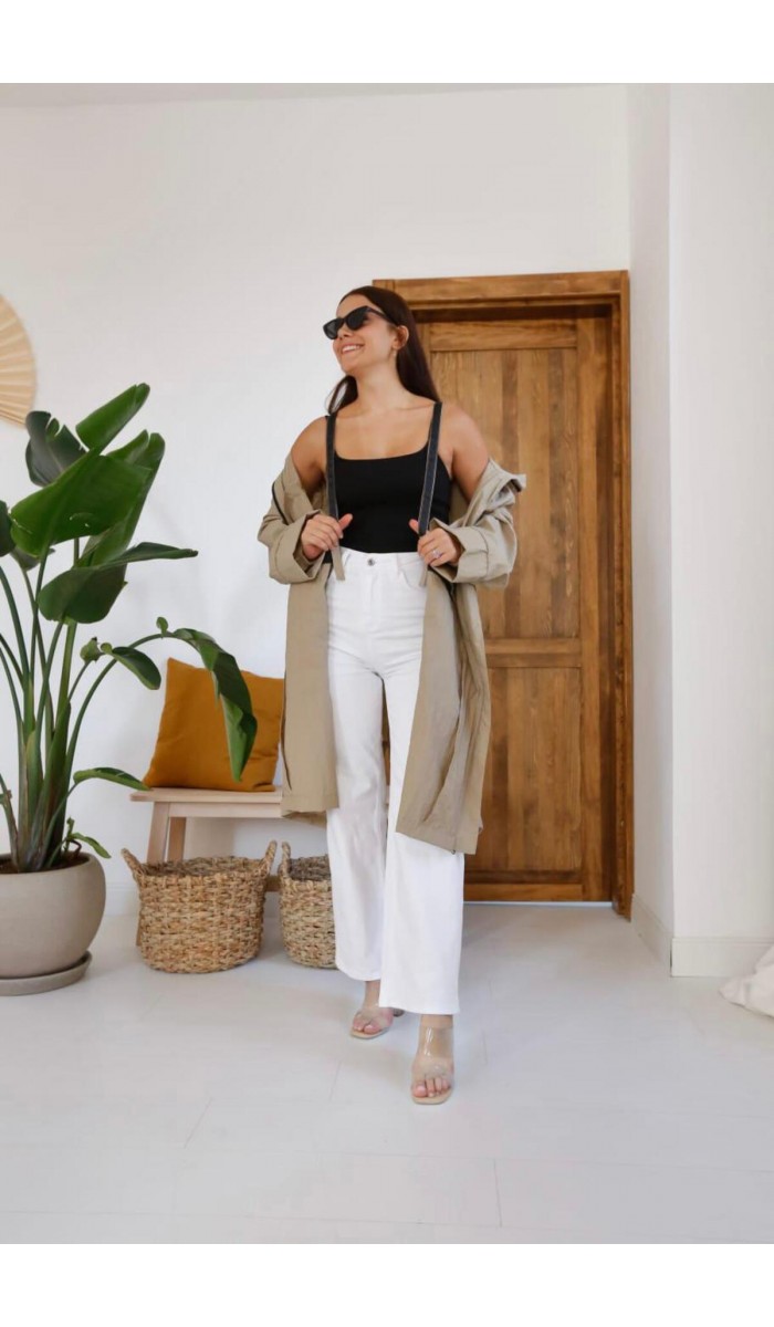 Askı Detaylı Trençkot - Kamel