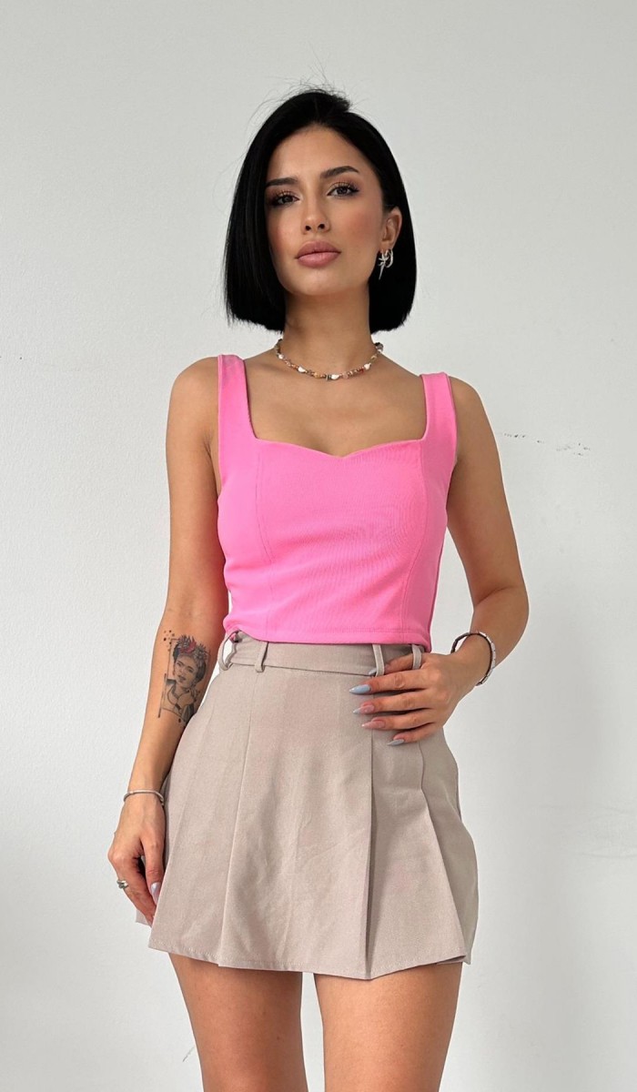 Askılı Bluz - Pembe