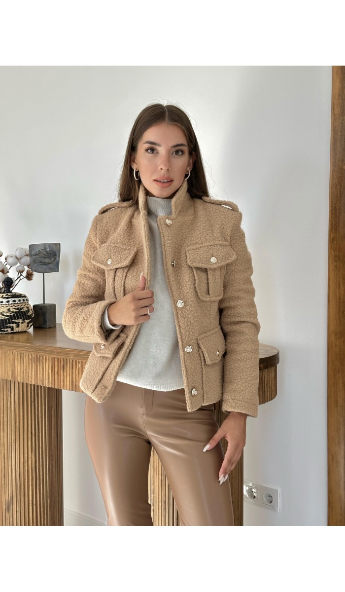 Cepli Yumoş Ceket - Kamel Cepli Yumoş Ceket - Kamel