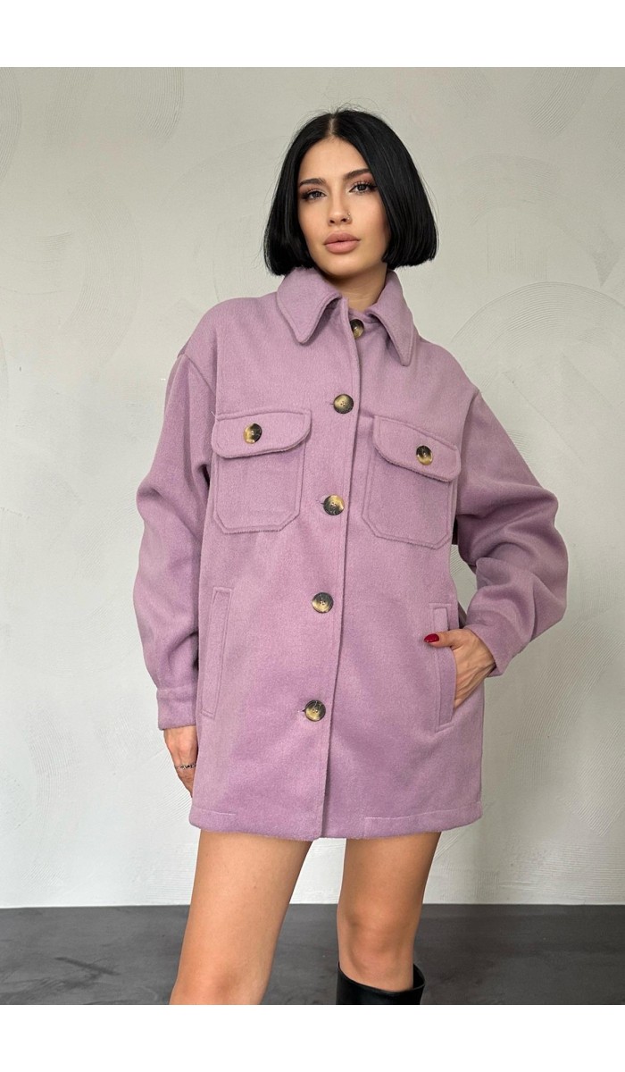 Cepli Yumoş Gömlek - Lila