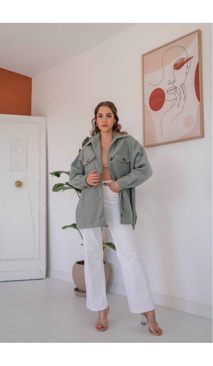 Cepli Yumoş Gömlek - Mint