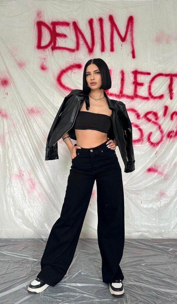 Comfy Jeans Pantolon - Siyah