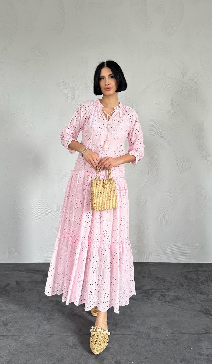 Dantelli New Elbise - Pembe ELBİSE