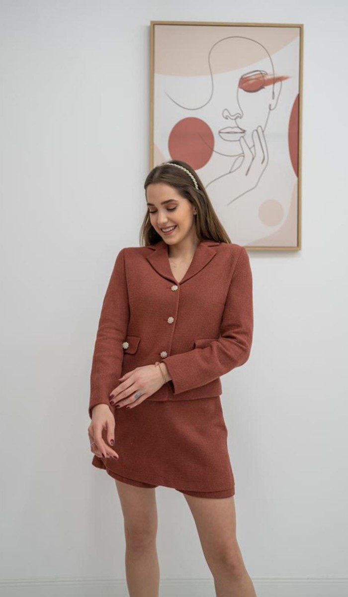 Etek Görünümlü Şort - Kiremit Etek Görünümlü Şort - Kiremit