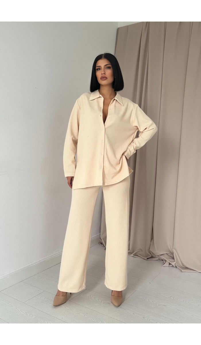 Fitilli Şöni Takım - Bej